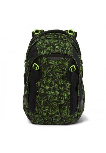 Match zaino di scuola 45 cm scomparto laptop black/neon green