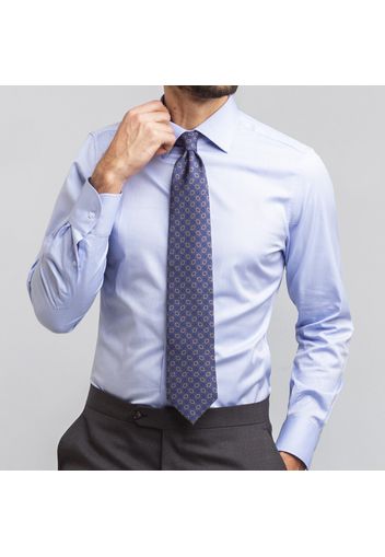 Camicia da uomo su misura, Ibieffe, Icon Azzurra Oxford Cotone, Quattro Stagioni | Lanieri