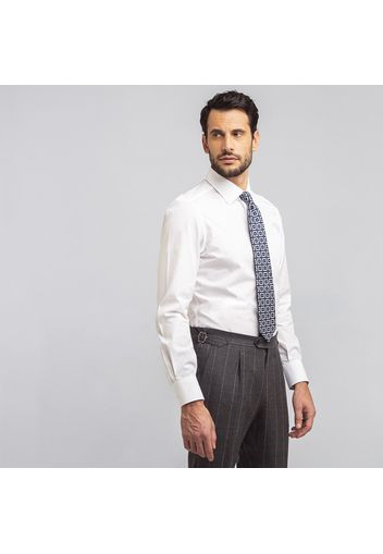 Camicia da uomo su misura, Grandi & Rubinelli, Natural Stretch Bianca, Quattro Stagioni | Lanieri