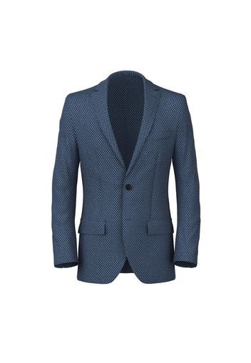 Blazer da uomo su misura, Tessitura di Quaregna, Blu Macro Dots, Quattro Stagioni | Lanieri