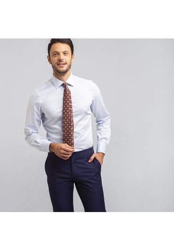 Camicia da uomo su misura, Canclini, Azzurra Twill Cotone, Quattro Stagioni | Lanieri