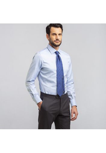 Camicia da uomo su misura, Canclini, Azzurra Oxford, Quattro Stagioni | Lanieri