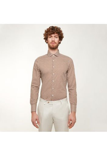 Camicia da uomo su misura, Canclini, Seventies Arancione, Quattro Stagioni | Lanieri