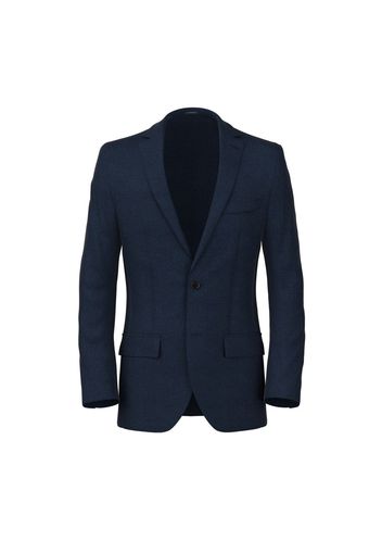 Blazer da uomo su misura, Drago, Flanella Blu Cobalto Natural Stretch, Autunno Inverno | Lanieri