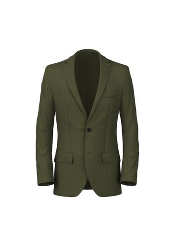 Blazer da uomo su misura, Vitale Barberis Canonico, 100% Lana Twill Verde, Autunno Inverno | Lanieri