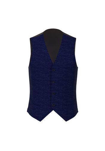 Gilet da uomo su misura, Vitale Barberis Canonico, Lana Seta Blu, Primavera Estate | Lanieri