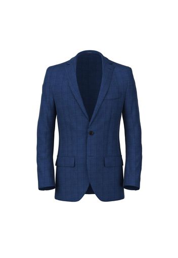 Blazer da uomo su misura, Loro Piana, Natural Stretch Azzurro Principe di Galles, Quattro Stagioni | Lanieri