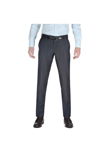 Chino da uomo su misura, Marzotto, Blu Scuro Effetto Denim, Quattro Stagioni | Lanieri