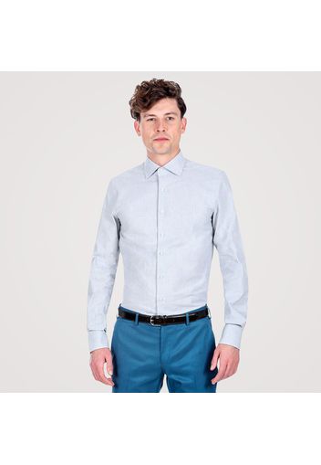 Camicia da uomo su misura, Canclini, Recycle Grigia Pinpoint, Quattro Stagioni | Lanieri