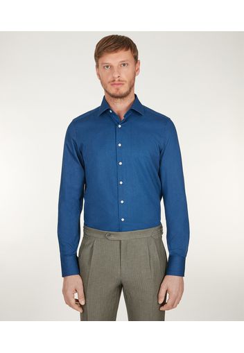 Camicia da uomo su misura, Canclini, Denim Blu Chiaro Tinta Unita, Quattro Stagioni | Lanieri