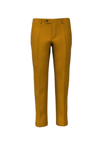 Pantaloni da uomo su misura, Pontoglio, Cotone Coste Giallo Ocra, Autunno Inverno | Lanieri