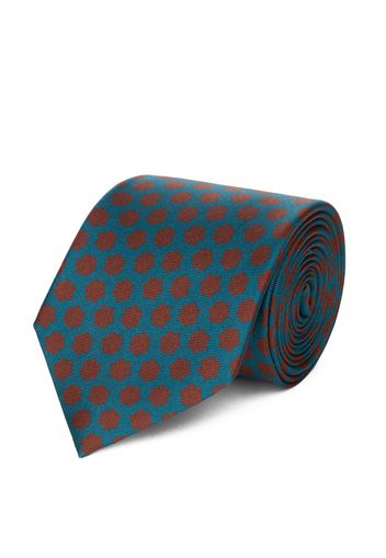 Cravatta su misura, Lanieri, 100% Seta Blu Microdesign, Quattro Stagioni | Lanieri