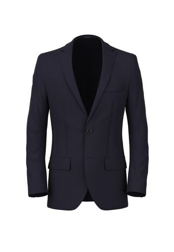 Blazer da uomo su misura, Reda, Tinta Unita Blu 100% Lana Merino, Quattro Stagioni | Lanieri