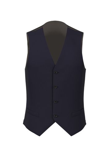 Gilet da uomo su misura, Reda, Tinta Unita Blu 100% Lana Merino, Quattro Stagioni | Lanieri