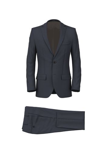 Abito da uomo su misura, Loro Piana, Blu Denim Twill Natural Stretch, Quattro Stagioni | Lanieri