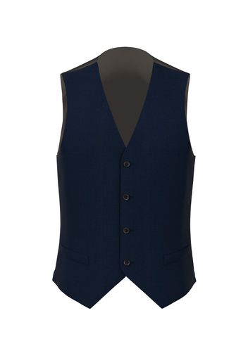 Gilet da uomo su misura, Vitale Barberis Canonico, Twill Blu Scuro 100% Lana, Quattro Stagioni | Lanieri