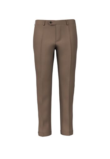 Pantaloni da uomo su misura, Reda, Spigato Beige Made In Italy, Quattro Stagioni | Lanieri