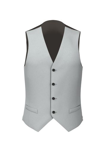 Gilet da uomo su misura, Lanificio Zignone, Grigio Argento Twill, Quattro Stagioni | Lanieri