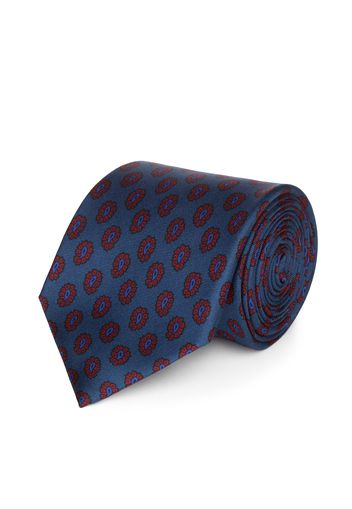 Cravatta su misura, Lanieri, Blu Twill Seta Microdesign, Quattro Stagioni | Lanieri