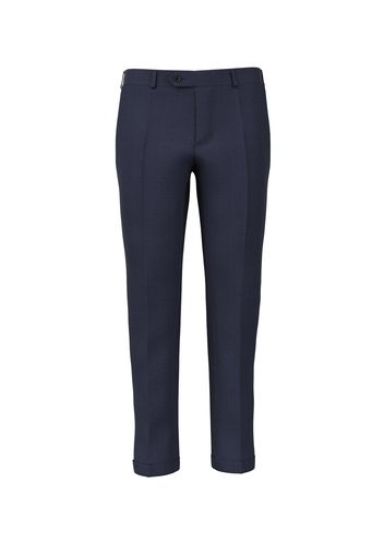 Pantaloni da uomo su misura, Loro Piana, Blu in Tela di Lana stretch, Quattro Stagioni | Lanieri