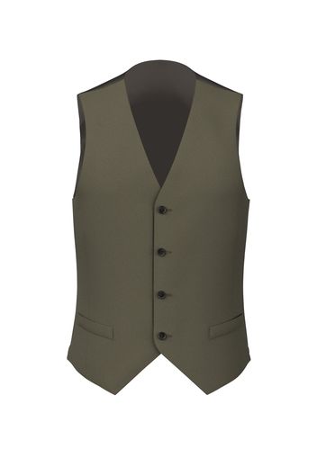 Gilet da uomo su misura, Reda Flexo, Verde in Flanella di Lana stretch, Autunno Inverno | Lanieri