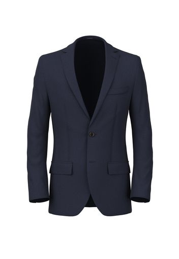 Blazer da uomo su misura, Lanificio Zignone, Blu in Tela Flanella di Lana e Cashmere, Autunno Inverno | Lanieri