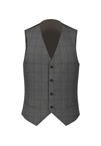 Lanieri, Gilet da uomo su misura, Reda, Grigio in Twill di Lana Principe di  Galles, Autunno Inverno, Lanieri