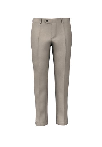 Pantaloni da uomo su misura, Reda Flexo, Beige in Twill di Lana stretch, Quattro Stagioni | Lanieri