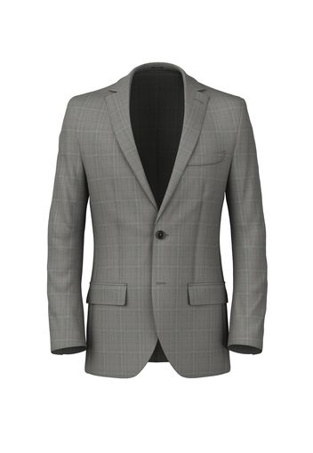 Blazer da uomo su misura, Reda, Grigio chiaro in Twill di Lana Principe di Galles, Quattro Stagioni | Lanieri