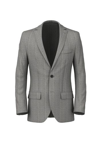 Blazer da uomo su misura, Vitale Barberis Canonico, Grigio in Twill di Lana Gessato, Autunno Inverno | Lanieri