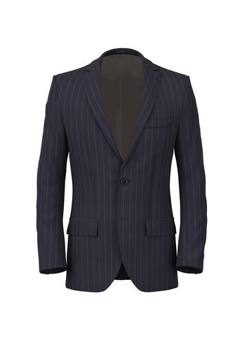 Giacca da uomo su misura, Vitale Barberis Canonico, Blu in Twill di Lana, Quattro Stagioni | Lanieri