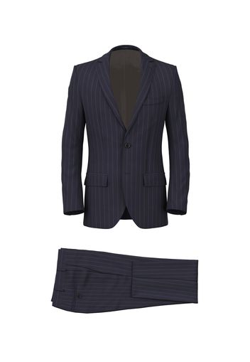 Abito da uomo su misura, Vitale Barberis Canonico, Blu in Twill di Lana, Quattro Stagioni | Lanieri