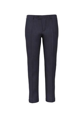 Pantaloni da uomo su misura, Vitale Barberis Canonico, Blu in Twill di Lana, Quattro Stagioni | Lanieri