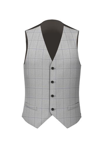 Gilet da uomo su misura, Vitale Barberis Canonico, Grigio in Twill di Lana Cotone e Cashmere, Autunno Inverno | Lanieri