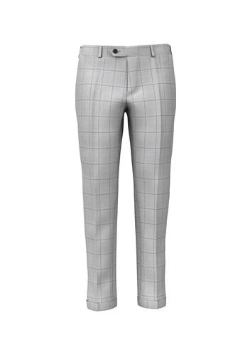 Pantaloni da uomo su misura, Vitale Barberis Canonico, Grigio in Twill di Lana Cotone e Cashmere, Autunno Inverno | Lanieri