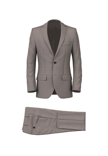 Abito da uomo su misura, Vitale Barberis Canonico, Marrone in Twill di Lana Cotone e Cashmere, Autunno Inverno | Lanieri