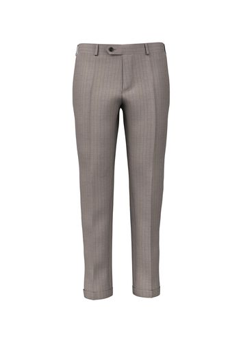 Pantaloni da uomo su misura, Vitale Barberis Canonico, Marrone in Twill di Lana Cotone e Cashmere, Autunno Inverno | Lanieri