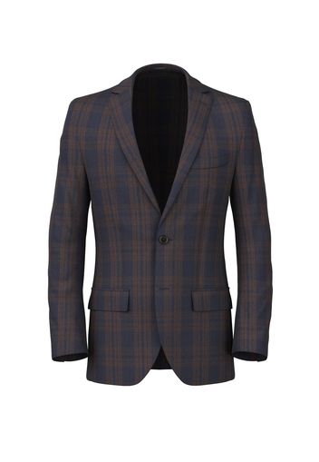 Blazer da uomo su misura, Reda Flexo, Blu in Flanella di Lana stretch, Autunno Inverno | Lanieri