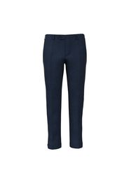 Pantaloni da uomo su misura, Drago, Flanella Blu Cobalto Natural Stretch, Autunno Inverno | Lanieri