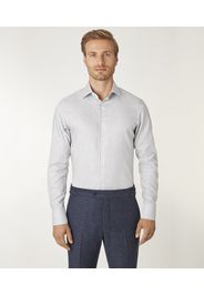 Camicia da uomo su misura, Albini, Cotone Grigio Chiaro, Quattro Stagioni | Lanieri