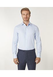 Camicia da uomo su misura, Canclini, 100% Cotone Popeline Azzurro, Quattro Stagioni | Lanieri