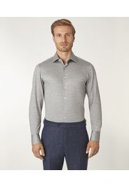 Camicia da uomo su misura, Reda Active, Lana Jersey Grigio, Quattro Stagioni | Lanieri