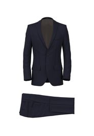 Abito da uomo su misura, Loro Piana, Blu in Twill di Lana 150's, Quattro Stagioni | Lanieri