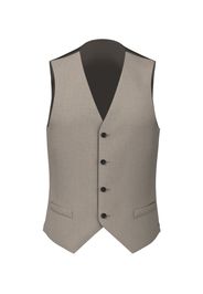 Gilet da uomo su misura, Reda Flexo, Beige in Twill di Lana stretch, Quattro Stagioni | Lanieri