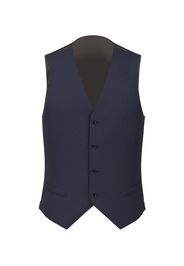 Gilet da uomo su misura, Vitale Barberis Canonico, Blu scuro in Occhio di Pernice di Lana, Quattro Stagioni | Lanieri