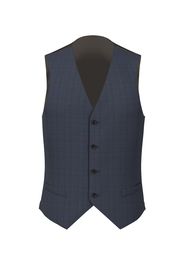 Gilet da uomo su misura, Vitale Barberis Canonico, Blu in Twill di Lana e Cashmere, Autunno Inverno | Lanieri