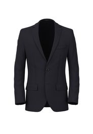 Blazer da uomo su misura, Lanificio Zignone, Blu scuro in Lana stretch Jerzey, Autunno Inverno | Lanieri