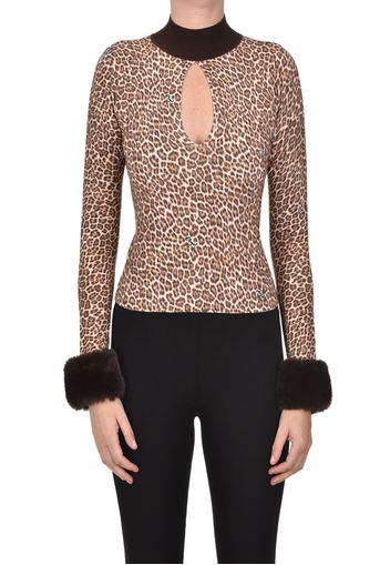 Pullover stampa animalier