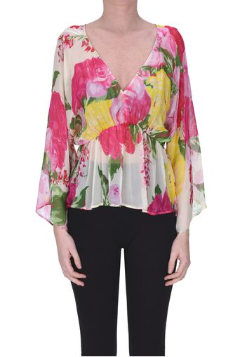 Blusa in chiffon floreale