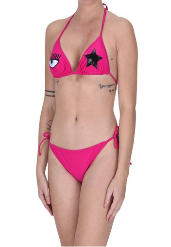 Bikini a triangolo stampa logo